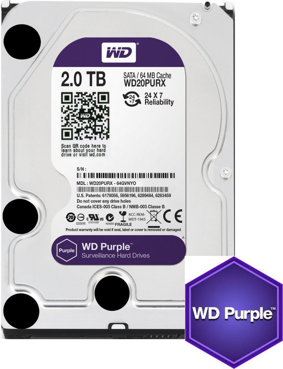 Жесткий диск 3.5 HDD WD Purple 2TB New